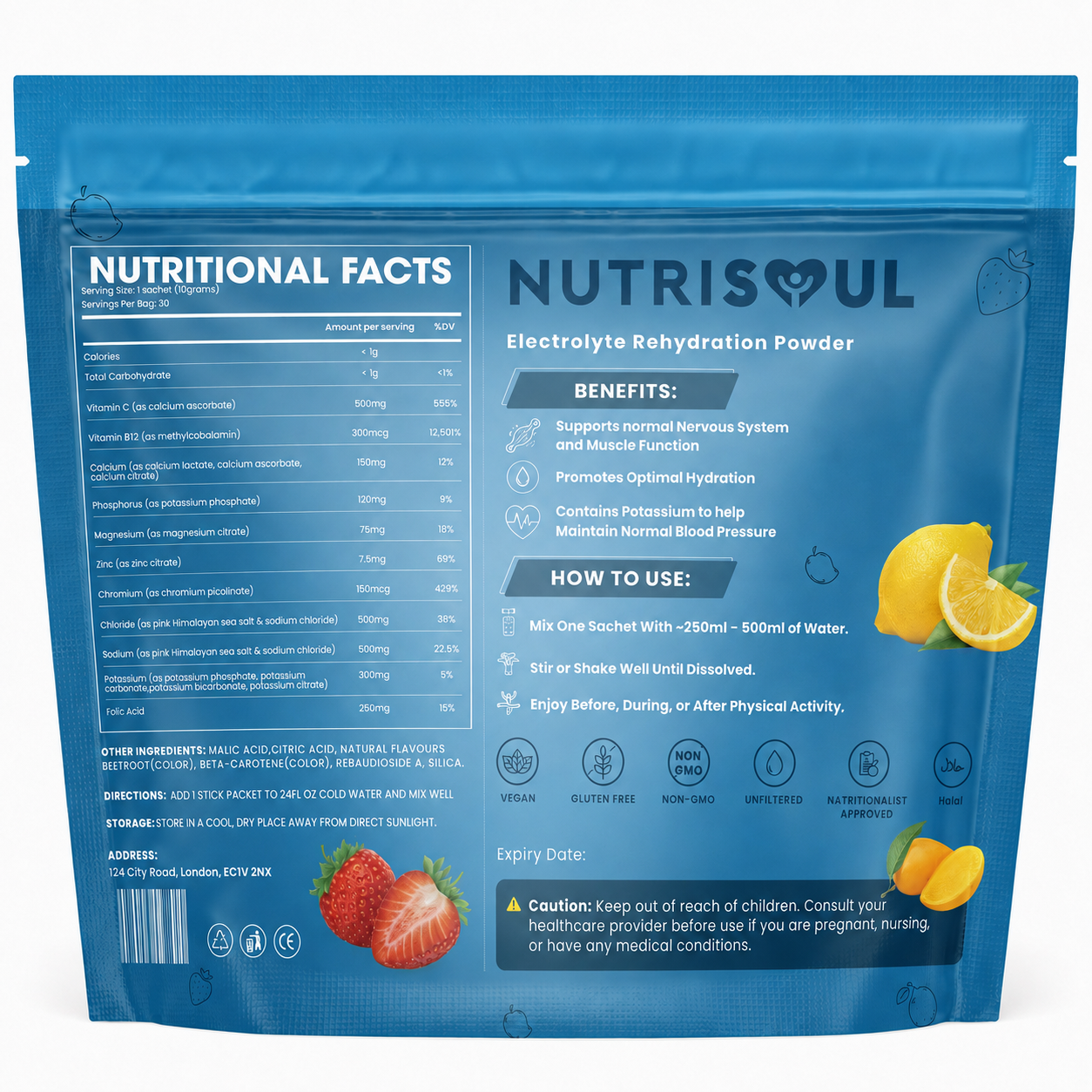 Rapid Rehydration Electrolytes Powder - 30 Sachets