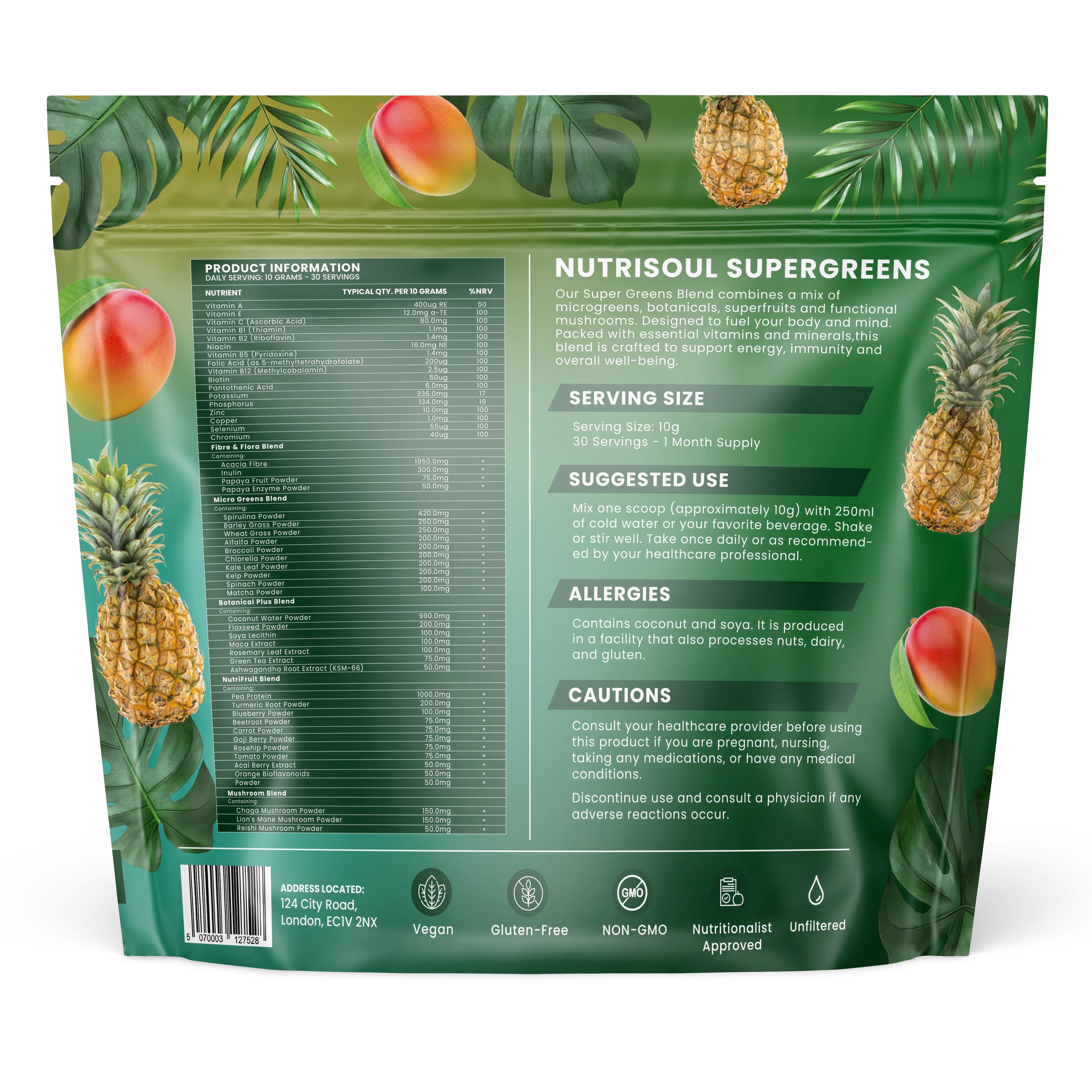 Super Greens Powder Complex - 30 Sachets